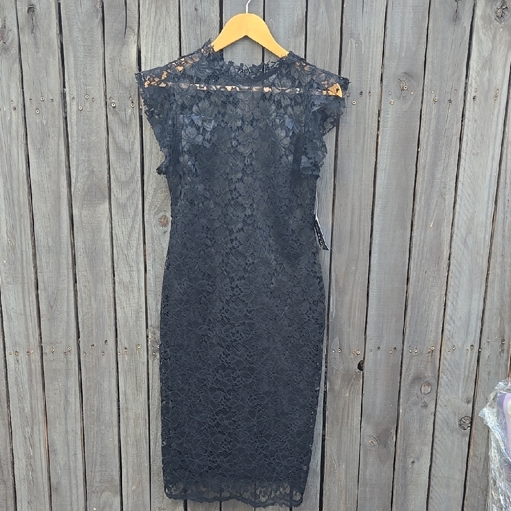 Enfocus Studio Elegant Black Lace Dress